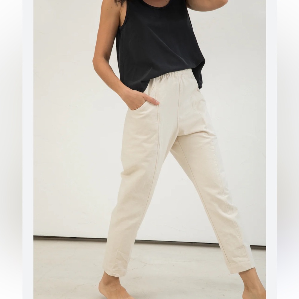Elizabeth Suzann Clyde pants in natural cotton twill